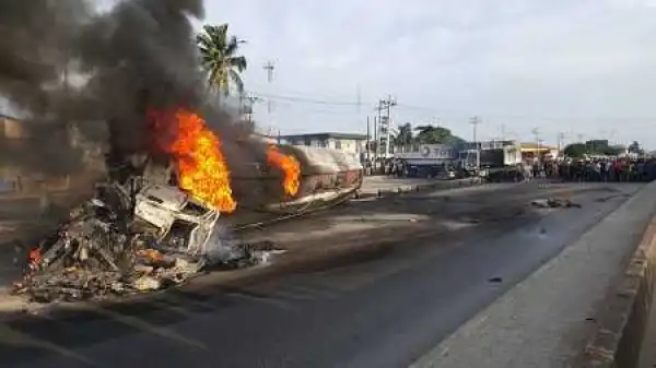 Chaos in Ibadan as Tanker Explosion Rocks the Ancient City... The Damage Caused is Horrible